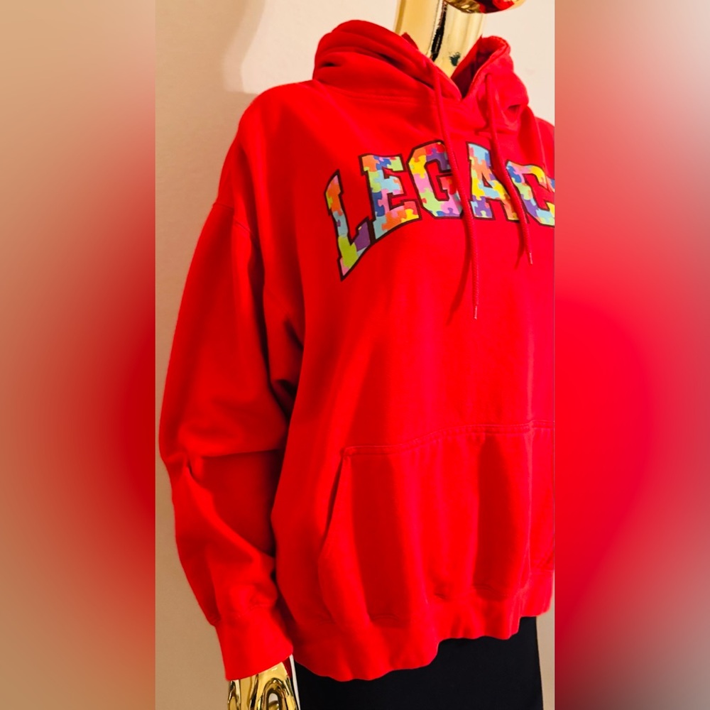 Fashion Nova Red Building My Legacy Hoodie, Size XL - Picture 11 of 16